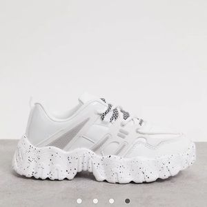 chunky white sneakers